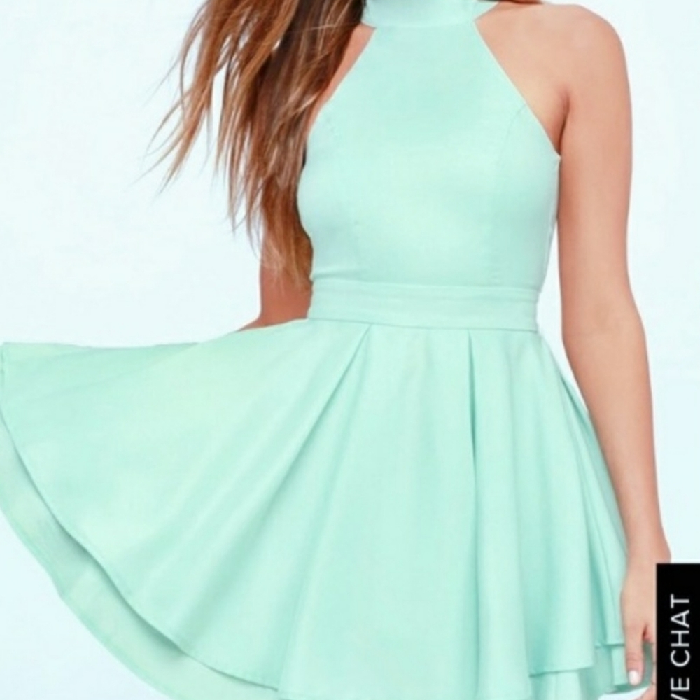 Lulu's Rehearsal Open Back Skater Flare Dress XSm